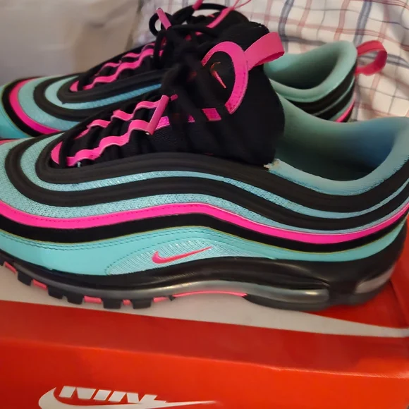 Max 97 Black And Pink Nike Sneakers Nike Air Max 97 Sneakers Black